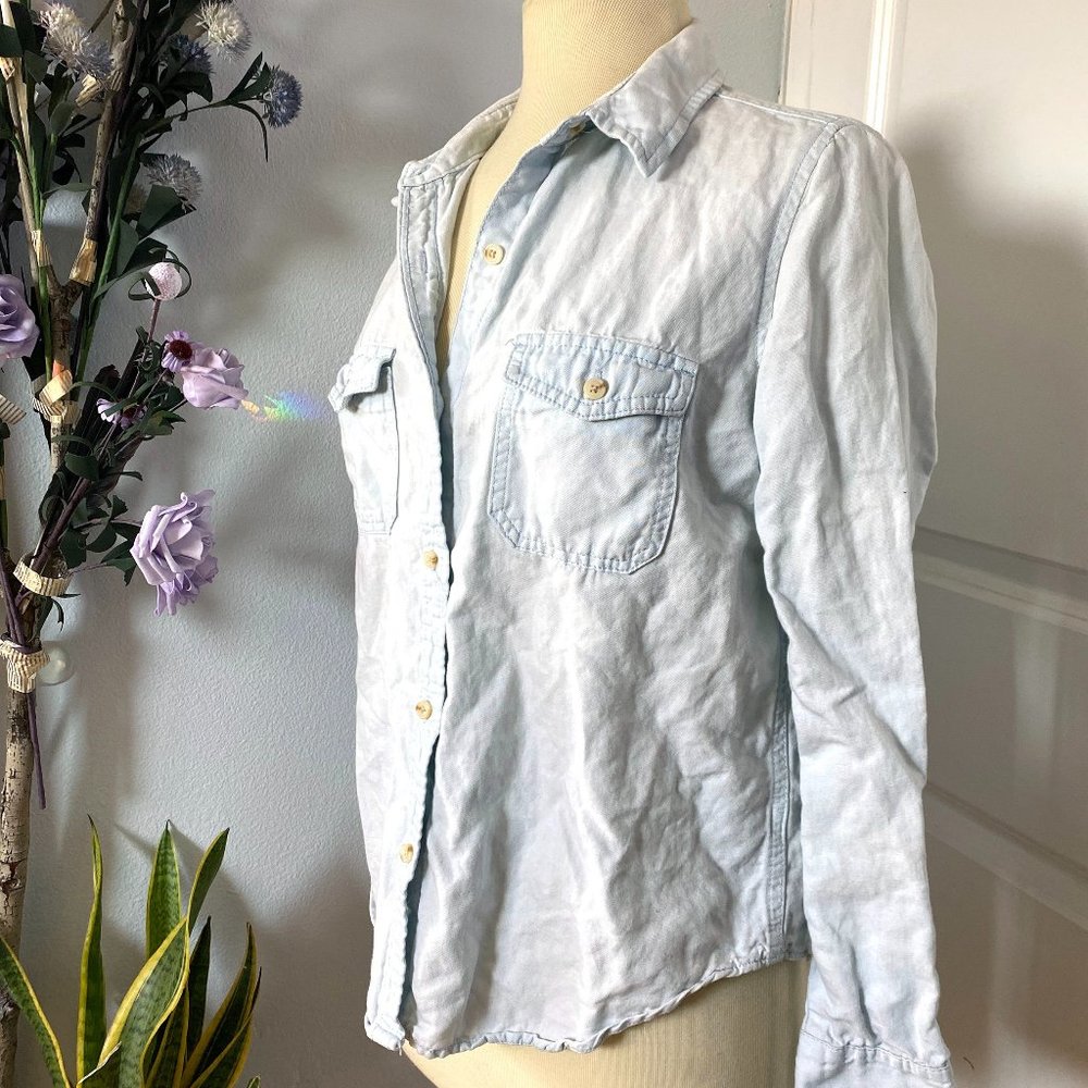Universal Thread Cotton/Linen Button Up L/S Shirt - M